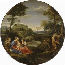 Rest on Flight into Egypt - Annibale Carracci