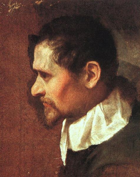 Self-Portrait in Profile, c.1590 - c.1600 - Аннибале Карраччи