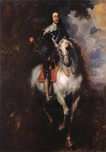 Equestrian Portrait of Charles I, King of England - 范戴克