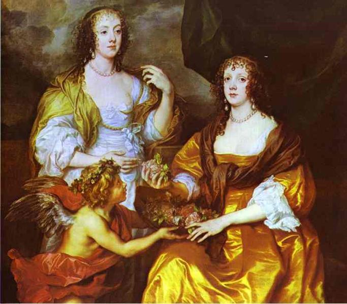 Леди Элизабет Тимблби и Дороти, виконтесса Андоверская, 1637 - Антонис ван Дейк