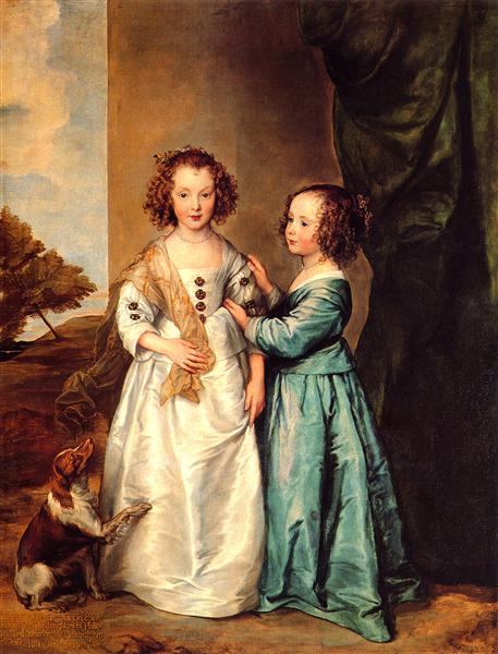 Portrait of Philadelphia and Elisabeth Cary, c.1635 - Антоніс ван Дейк