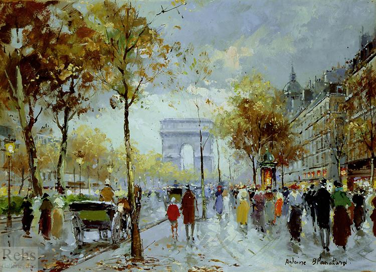 Paris, les Champs Elysees - Antoine Blanchard