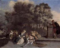 Italian Recreation - Antoine Watteau
