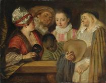 Les Acteurs de la Comédie-Française - Antoine Watteau