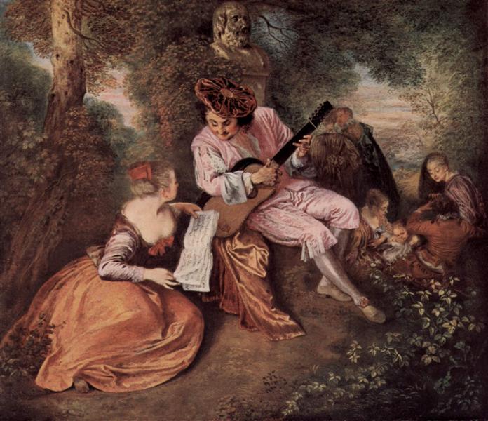 The Love Song, c.1717 - Antoine Watteau