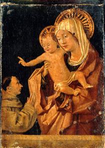 Мадонна с младенцем и молящийся франсисканский даритель - Антонелло да Мессина