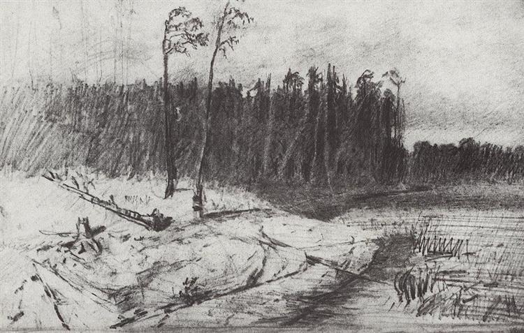 Forest near the water, 1872 - Arkhyp Kuindzhi