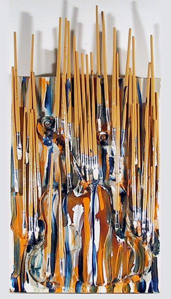 Paintbrushes & Violin - II, 1980 - Arman