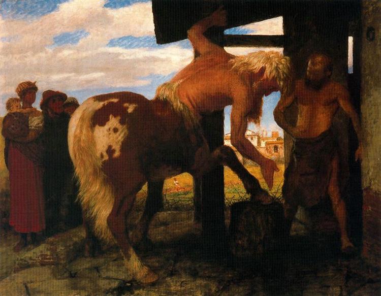 Centaur at the Village Blacksmith's Shop, 1888 - Арнольд Бёклин
