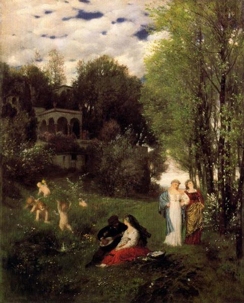 Ideal spring landscape, 1871 - 阿诺德·勃克林