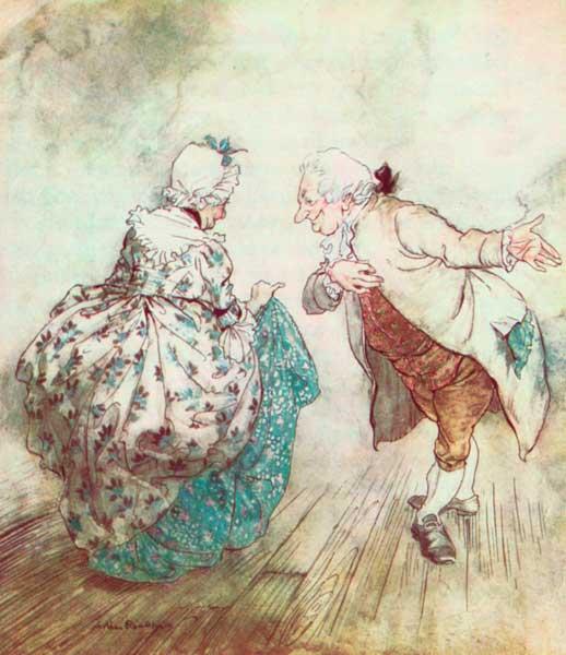 Then old Fezziwig stood out to dance with Mrs. Fezziwig - Arthur Rackham