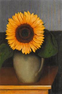 Still Life with Sunflower - Arthur Segal