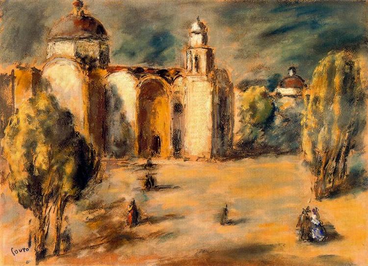 Church and Gardens Acolmán, Mexico, 1951 - Arturo Souto