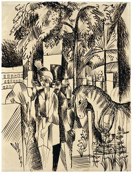 In the zoological garden, 1913 - 1914 - 奧古斯特·馬克