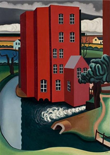 The Red House, 1925 - Auguste Herbin