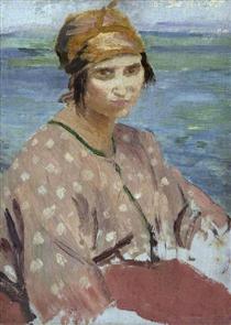 Dorelia Wearing a Turban - Augustus Edwin John