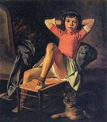Girl and Cat - Balthus