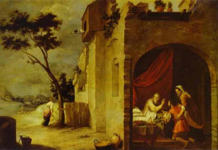Isaac Blessing Jacob, 1665 - 1670 - Бартоломе Эстебан Мурильо