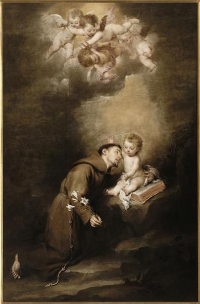 Saint Anthony of Padua and the Infant Jesus, c.1665 - Бартоломео Естебан Мурільйо