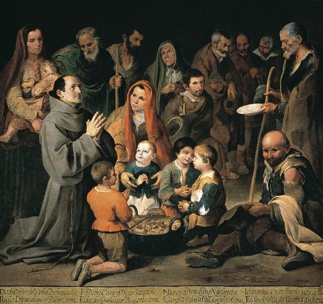 St. Diego Giving Alms, 1645 - 1646 - Бартоломео Естебан Мурільйо