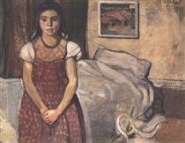 Girl before a Bed - Béla Czóbel