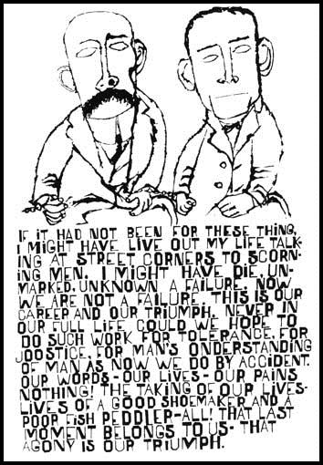 Poster in protest of the exection of Sacco and Vanzetti, 1932 - Ben Shahn