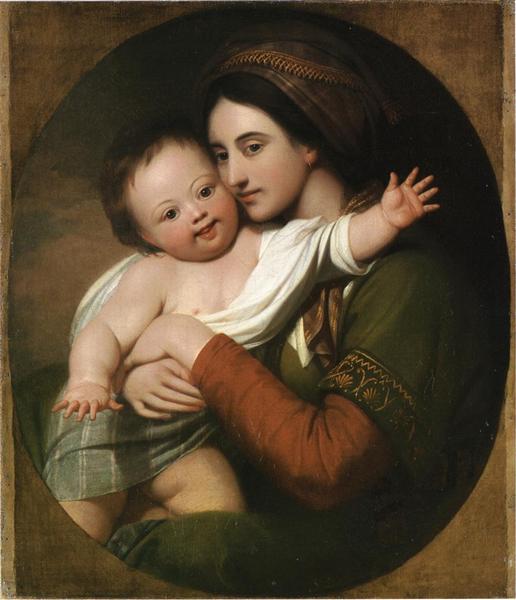 Mrs. Benjamin West and Her Son Raphael, c.1767 - Бенджамін Вест