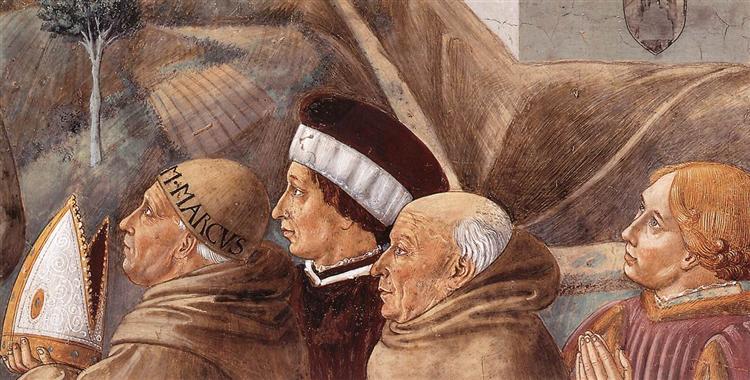 Preaching to the Birds and Blessing Montefalco (detail), 1452 - Benozzo Gozzoli