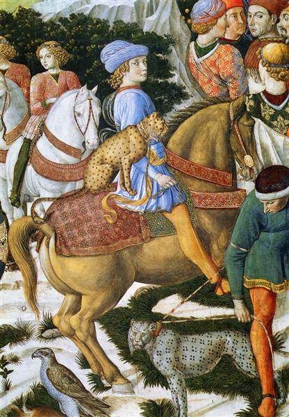 Portrait Of Giuliano De Medici. Procession of the Magus Caspar (detail), 1459 - 1461 - 貝諾佐·戈佐利