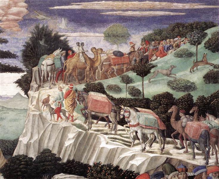 Procession of the Magus Caspar (detail), 1459 - 1461 - Беноццо Гоццолі