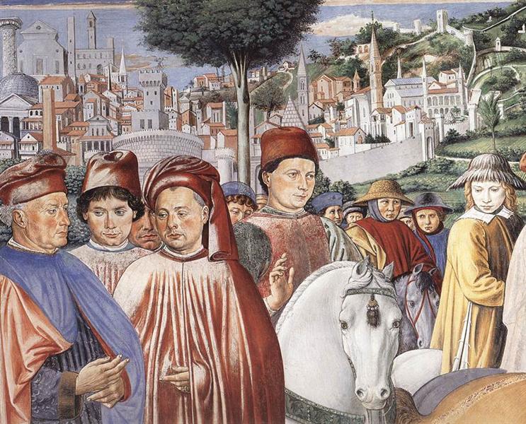 St. Augustine Departing for Milan (detail), 1464 - 1465 - Беноццо Гоццолі