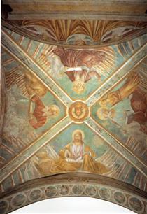 Tabernacle of the Madonna delle Tosse: Four Evangelists - Benozzo Gozzoli