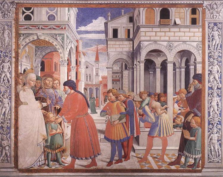 The School of Tagaste, 1464 - 1465 - Benozzo Gozzoli