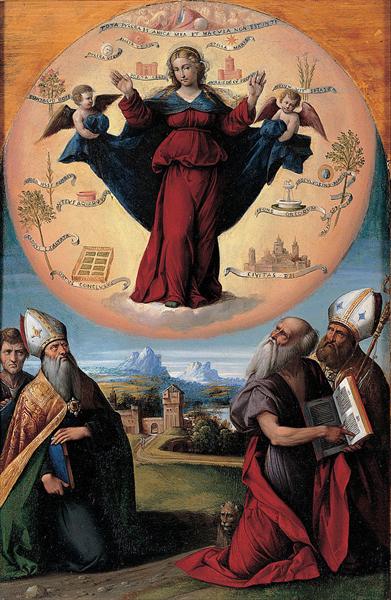 Madonna in Glory and Holy Ones, 1525 - Бенвенуто Тизи