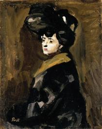 Woman with a Hat - Bertalan Pór