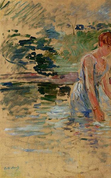 The Bath at Mesnil, 1892 - Berthe Morisot