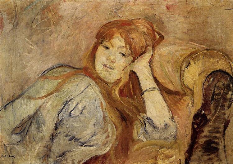 Young Girl Leaning on her Elbow, 1887 - Berthe Morisot 