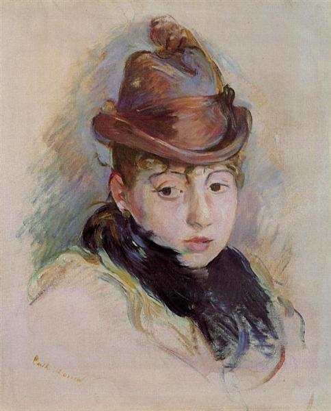 Young Woman in a Hat (Henriette Patte), 1891 - Berthe Morisot