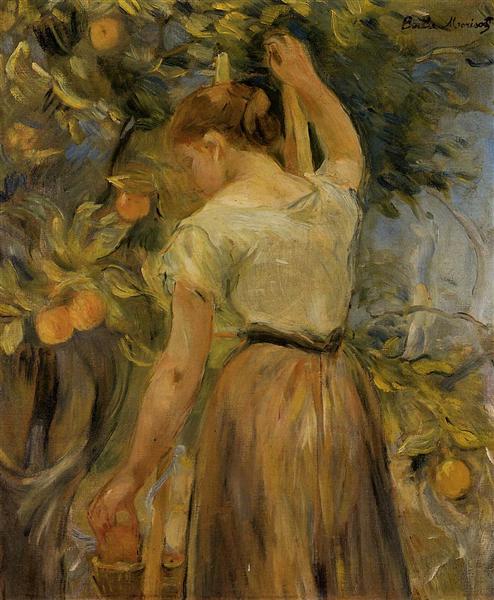 Young Woman Picking Oranges, 1889 - Berthe Morisot