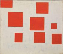 Komposition mit 8 roten Rechtecken (Composition with 8 Red Rectangles) - Блінкі Палермо
