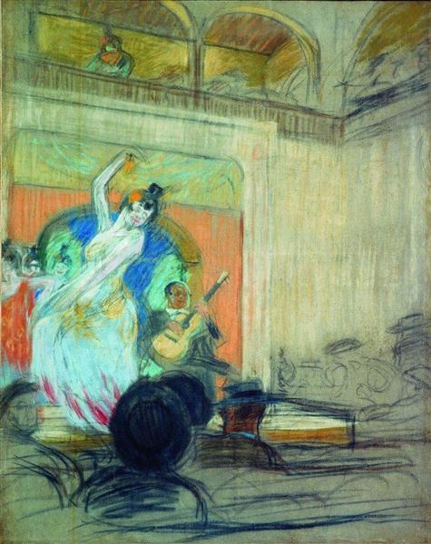 A dancer in a cabaret, 1904 - Boris Kustodiev