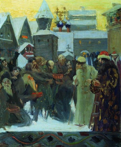 Saída do Cza Ivan, o Terrível, 1900 - Boris Kustodiev