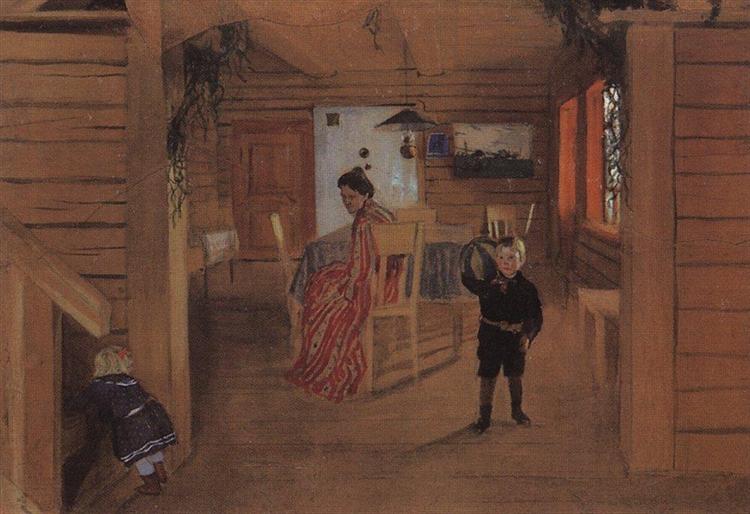 In the rooms, 1906 - Борис Кустодієв