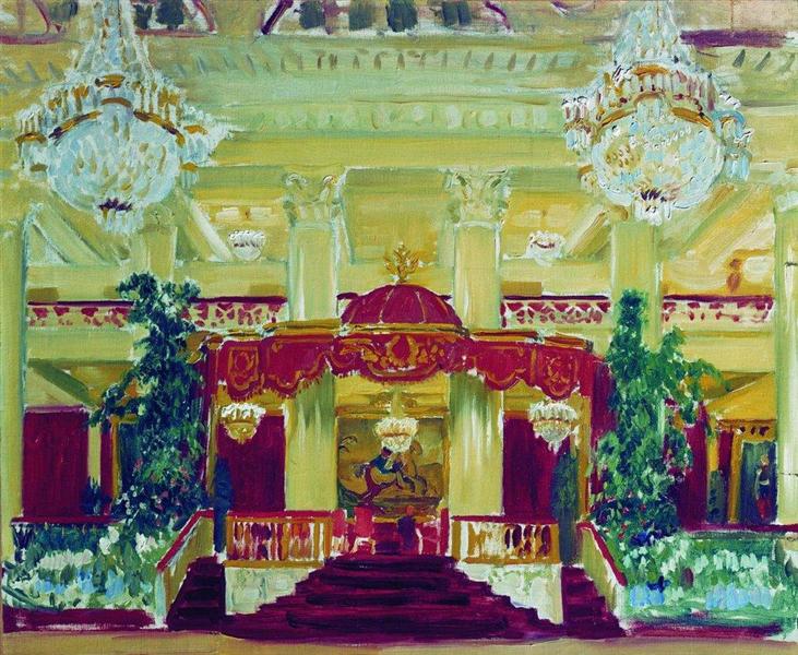 Зал Дворянского собрания в Петербурге, 1913 - Борис Кустодиев