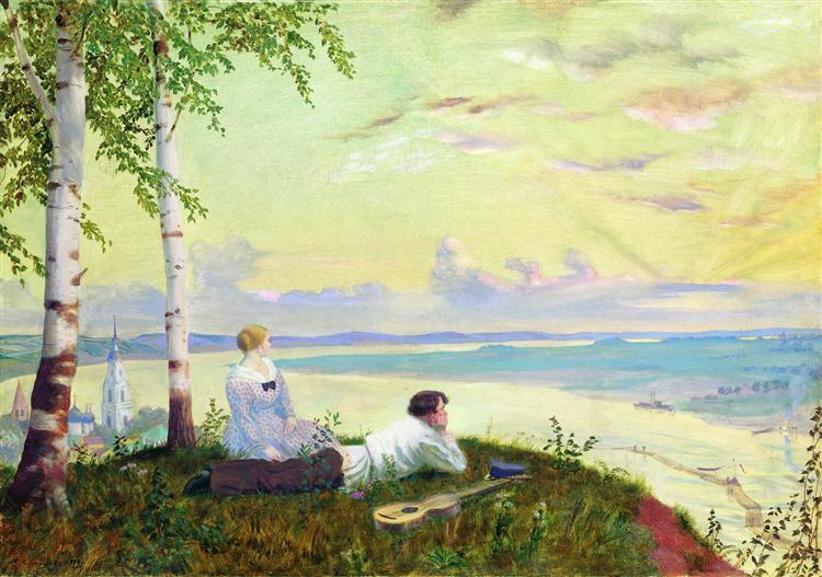 On the Volga, 1922 - Boris Michailowitsch Kustodijew