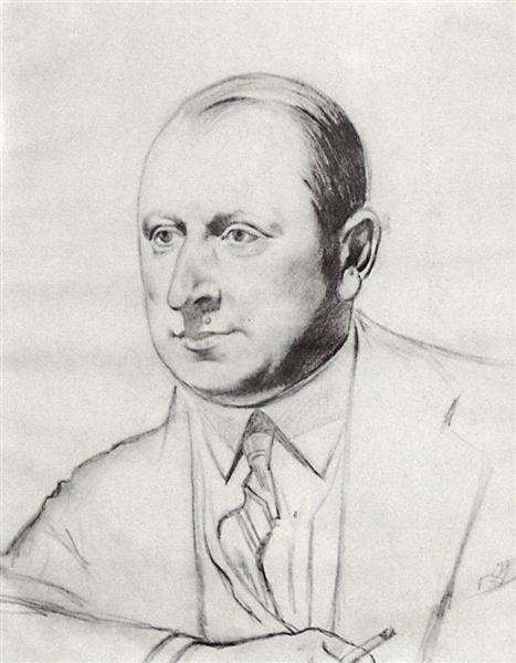 Portrait B.A.Gorin-Goryainov, 1926 - Boris Michailowitsch Kustodijew