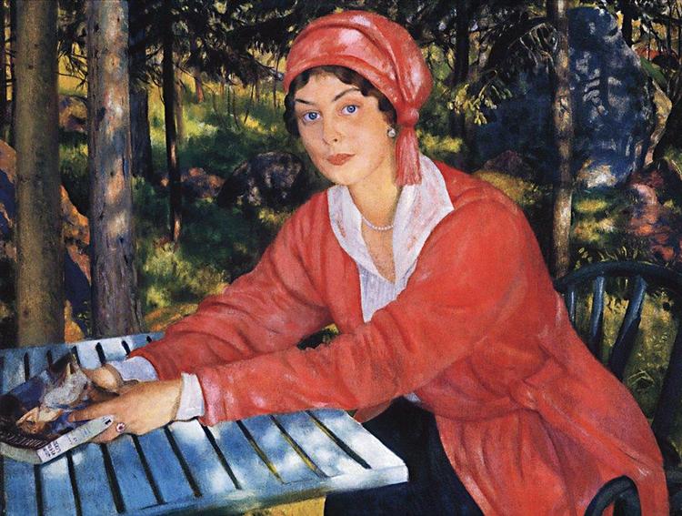 Портрет графини Грабовской, 1917 - Борис Кустодиев