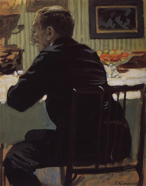 Portrait of L.S. Bakst, 1910 - Boris Michailowitsch Kustodijew