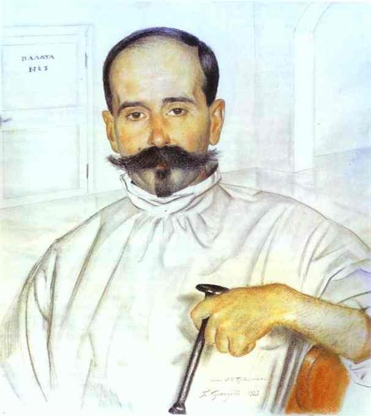 Portrait of Lazar Ivanovich Bublichenko, 1923 - Boris Michailowitsch Kustodijew