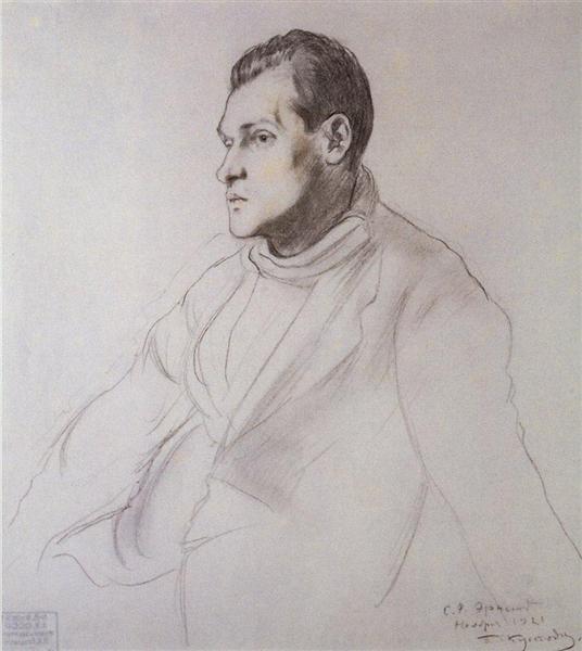 Portrait of S.R. Ernst, 1921 - Boris Michailowitsch Kustodijew